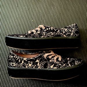 VANS Velvet Platform Shoes